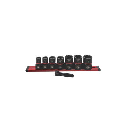 8 PIECE 3/8" DRIVE SAE Socket OPTI-GRIP Extractor Set with Foreign Object Removal Pusher Rod