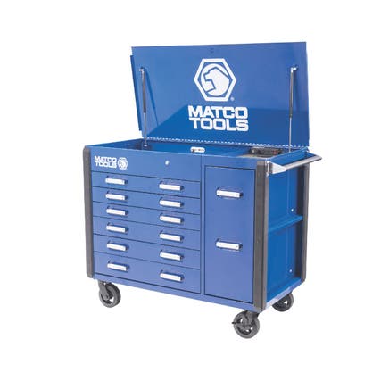 49” x 25” MSC5 POWERED TOOL CART (BLUE/CHROME)