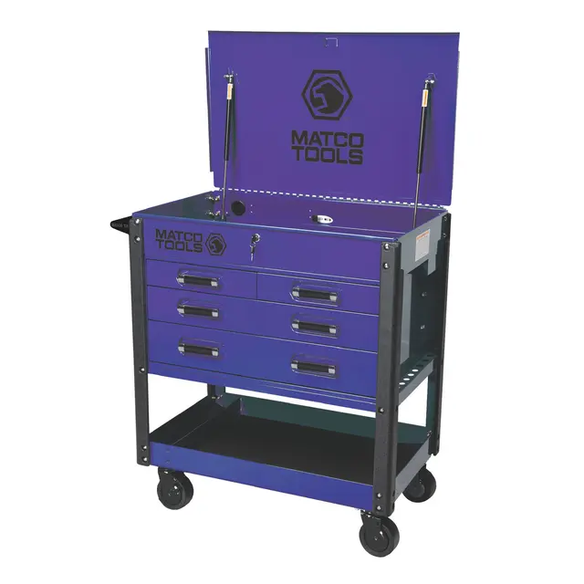 MSC4 FOUR DRAWER CART (PURPLE/BLACK)