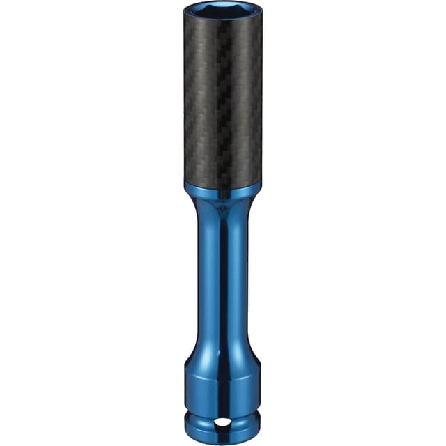 1/2" DRIVE 17MM METRIC 6 POINT THIN WALL EXTENSION SOCKET - BLUE