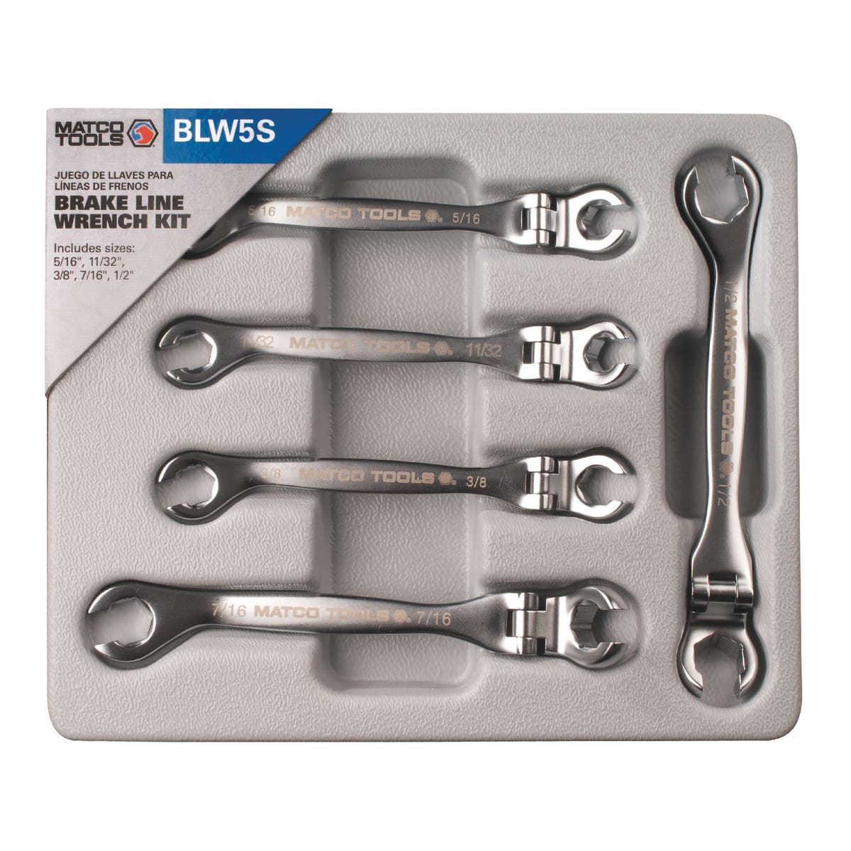 SAE BRAKE LINE WRENCH SET BLW5S Matco Tools