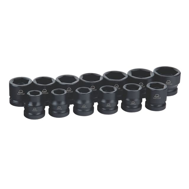 13 PIECE 1/2" DRIVE METRIC 6 POINT ADV IMPACT SET