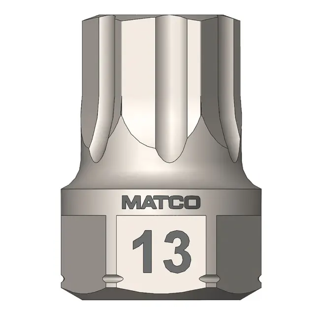 3/8" AND 17MM DUAL DRIVE METRIC OPTI-GRIP HEX BIT 13MM