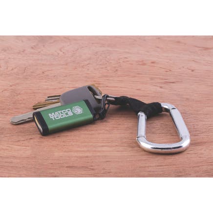 ALUMINUM BATTERY POWERED KEY CHAIN FLOOD LIGHT - GREEN