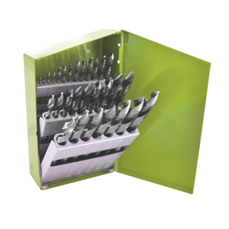 HYPERSTEP HIGHSPEED STEEL REDUCED SHANK DRILL BIT SET, 29 PIECE
