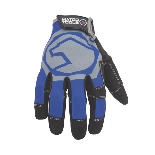 GRIP TOUCH GLOVE BLUE AND SILVER 2XL