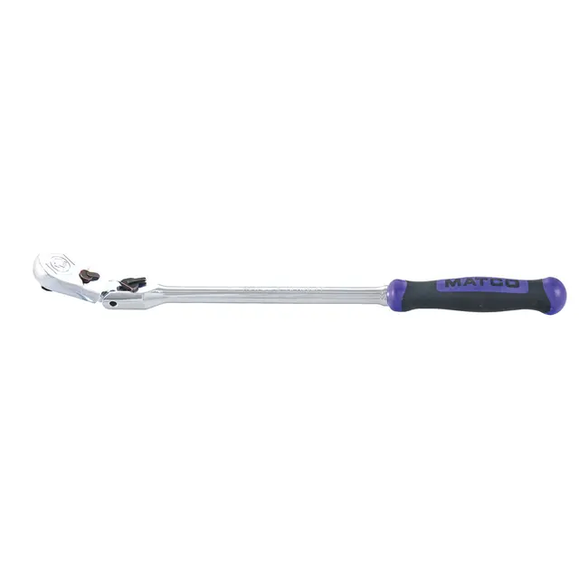 1/4" DRIVE 10-3/4" LONG LOCKING FLEX RATCHET WITH ERGO HANDLE - PURPLE
