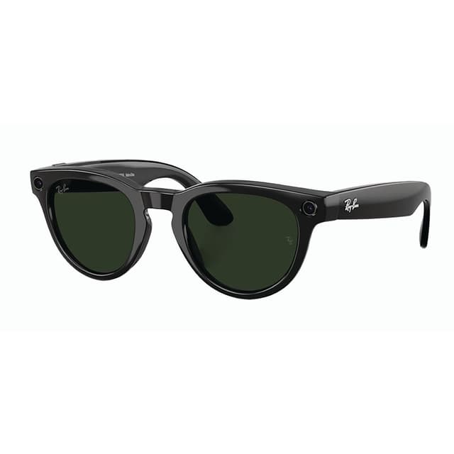 RAY-BAN META AI HEADLINER SHINY BLACK WITH TRANSITIONAL GRAPHITE GREEN LENSES (GEN 2)