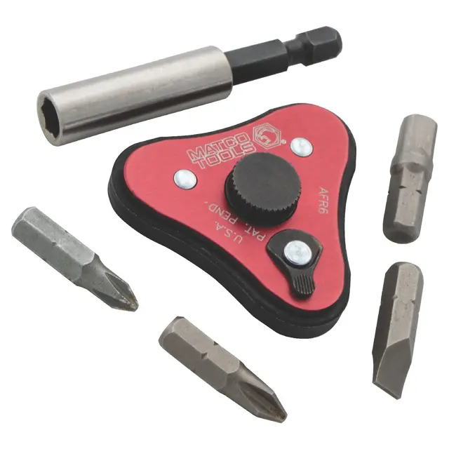 1/4" DRIVE 6 PIECE FINGER RATCHET BIT DRIVER SET