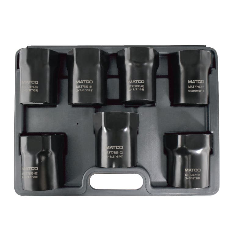 1/2" DRIVE 7 PIECE WHEEL BEARING LOCKNUT SOCKET SET MST7899 Matco Tools