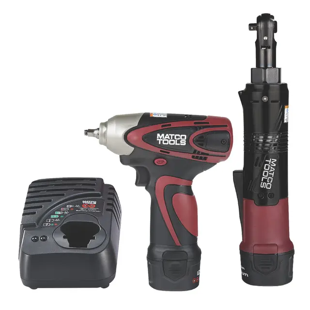 12V CORDLESS INFINIUM™ 1/4" DRIVE IMPACT WRENCH AND 1/4" DRIVE HIGH SPEED RATCHET KIT - BURGUNDY