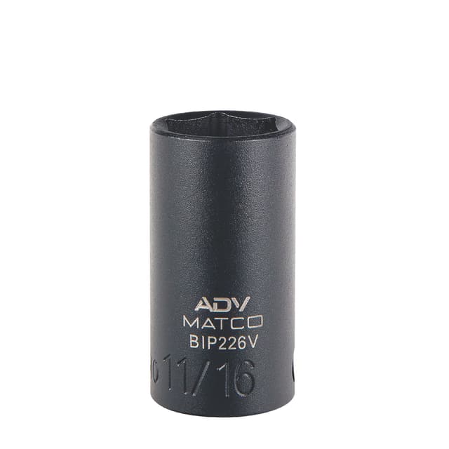 3/8" DRIVE 11/16" SAE 6 POINT MID-LENGTH IMPACT SOCKET