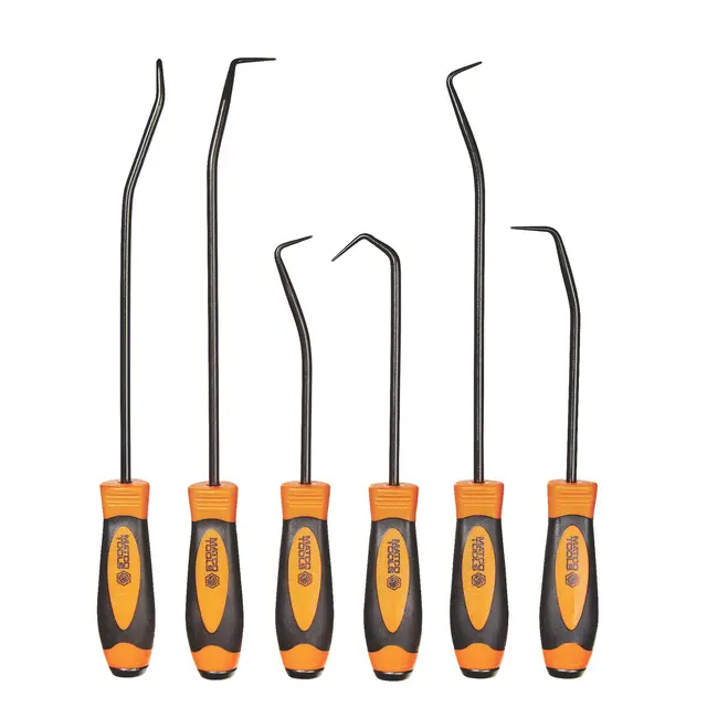 6 PIECE HOOK AND PICK SET - ORANGE
