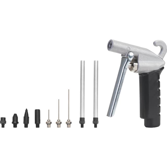 10 PIECE METAL BODY AIR BLOW GUN KIT