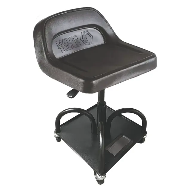 HEAVY-DUTY ADJUSTABLE TRACTOR SEAT - BLACK