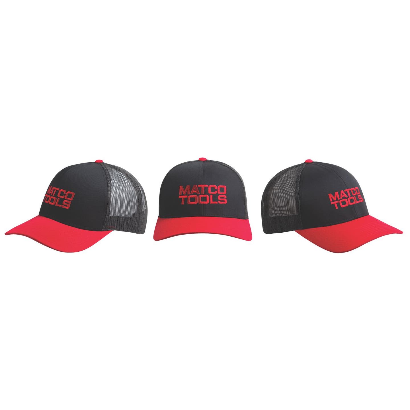 BLACK/RED TRUCKER HAT