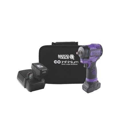 16V CORDLESS INFINIUM™ 3/8" DRIVE STUBBY IMPACT WRENCH KIT - PURPLE