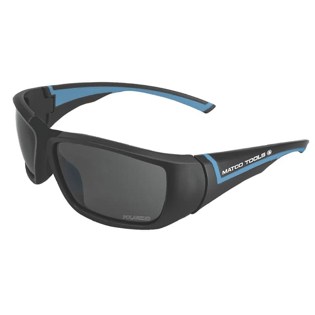 FORCEFLEX SAFETY GLASSES BLACK/BLUE MATCO FULL FRAME WITH SMOKE LENSES
