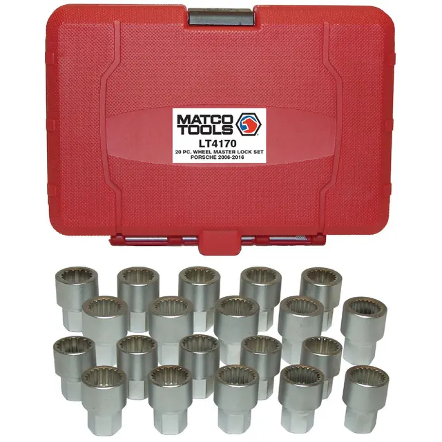 20 PIECE WHEEL MASTER LOCK SET - PORSCHE 2006-2016
