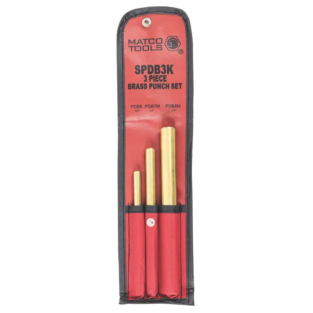 3 PIECE BRASS DRIFT PUNCH SET