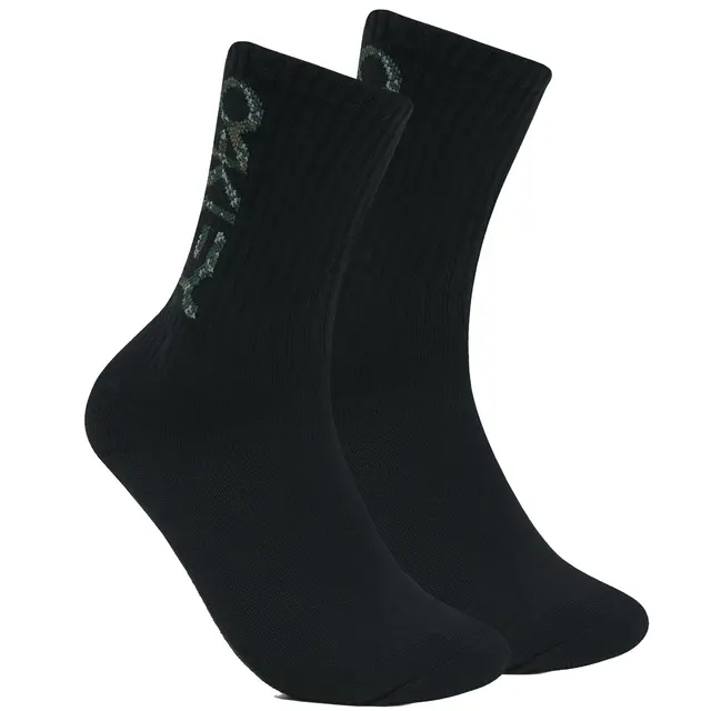 B1B MEN'S SOCKS 2.0 BLACK/GREEN BRUSH CAMO 3 PACK