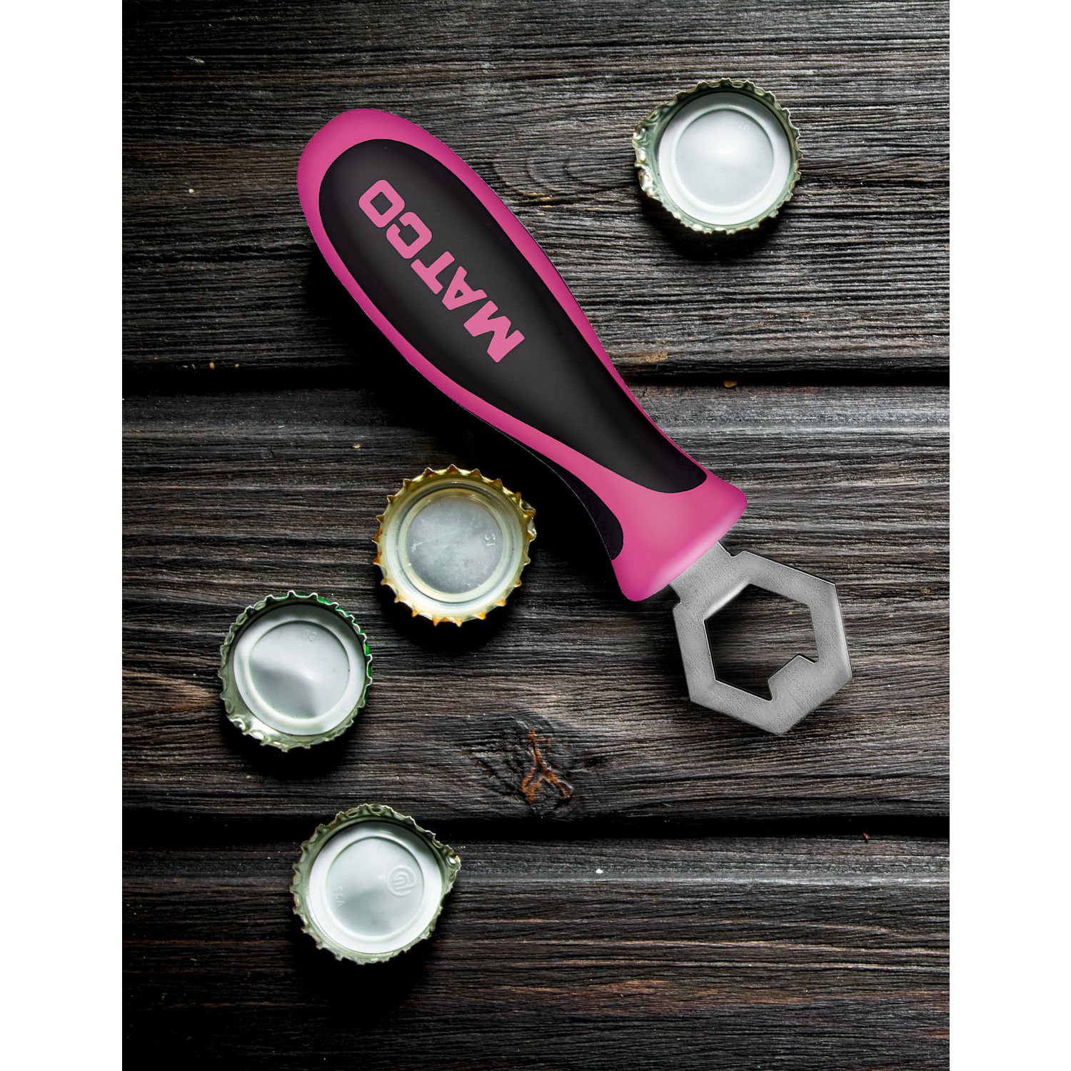 4x1.25x.25 Cast Iron Glasses Bottle Opener, Pink