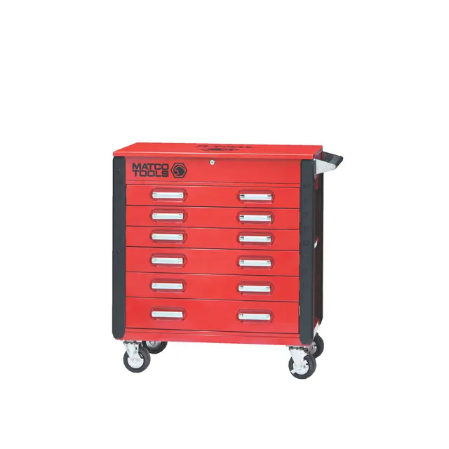 35" x 21" MSC4FD ROLLING TOOL CART (RED/CHROME)