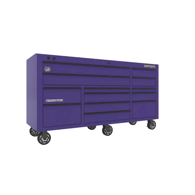 75" x 25" TRIPLE-BAY 2s SERIES TOOLBOX (ELECTRIC PURPLE/BLACK)