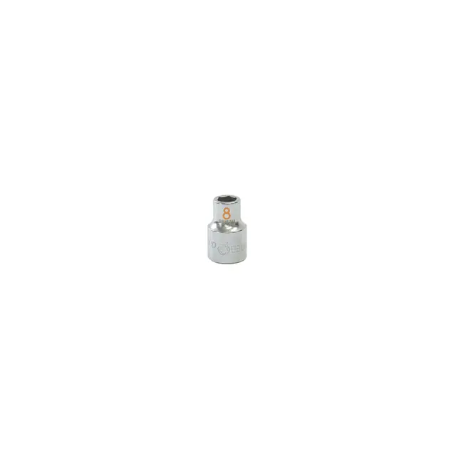3/8" DRIVE 8MM METRIC 6 POINT CHROME SOCKET - ORANGE