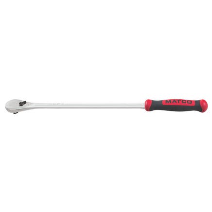 3/8" DRIVE 15-3/4" EIGHTY8 TOOTH FIXED RATCHET WITH ERGO HANDLE - RED