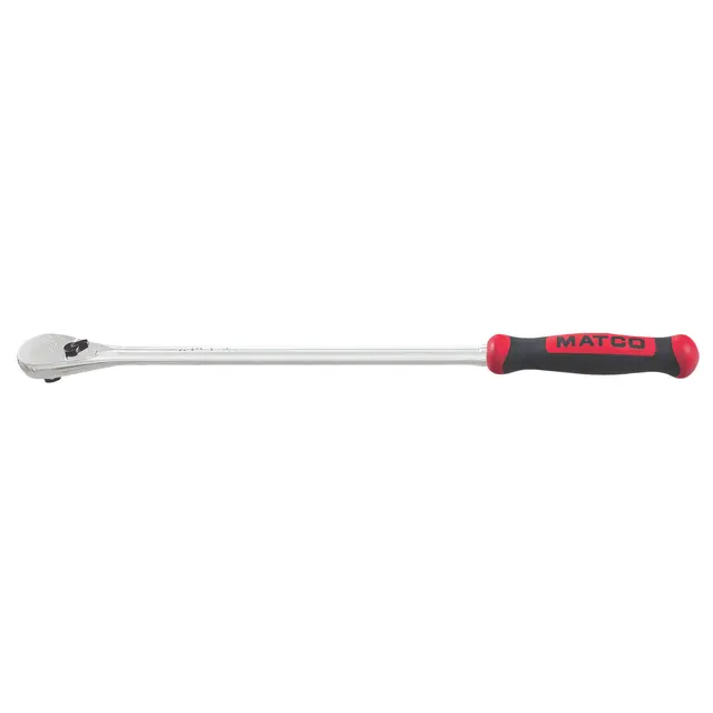 3/8" DRIVE 15-3/4" EIGHTY8 TOOTH FIXED RATCHET WITH ERGO HANDLE - RED
