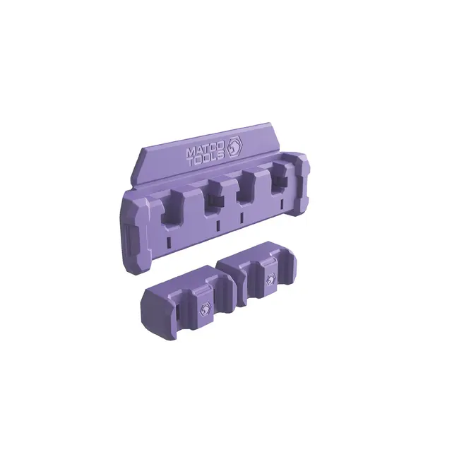MAGNETIC 1/4" RATCHET HOLDER 4 SLOT - PURPLE