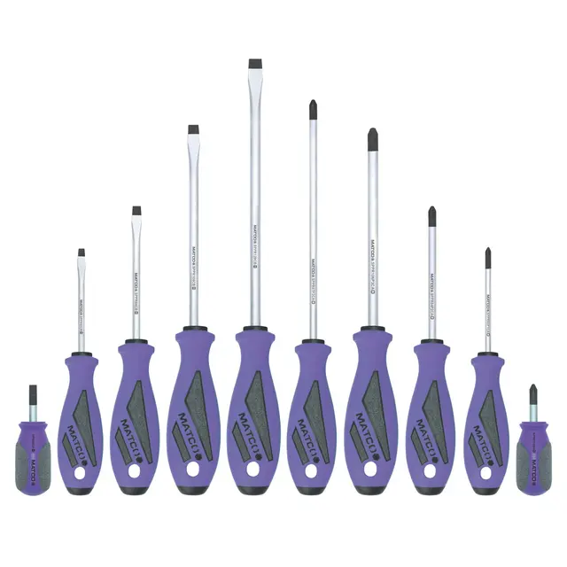 10 PIECE TOP TORQUE II™ SCREWDRIVER SET - PURPLE