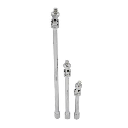 3 PIECE 1/4" DRIVE SPRING LOADED UNIVERSAL JOINT EXTENSION SET