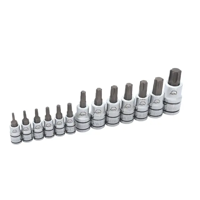 13 PIECE 1/4", 3/8", AND 1/2" DRIVE ADV TORX® BIT SOCKET SET