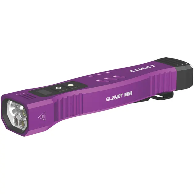 SLAY ELITE 1550 LUMENS RECHARGEABLE FLASHLIGHT- PURPLE