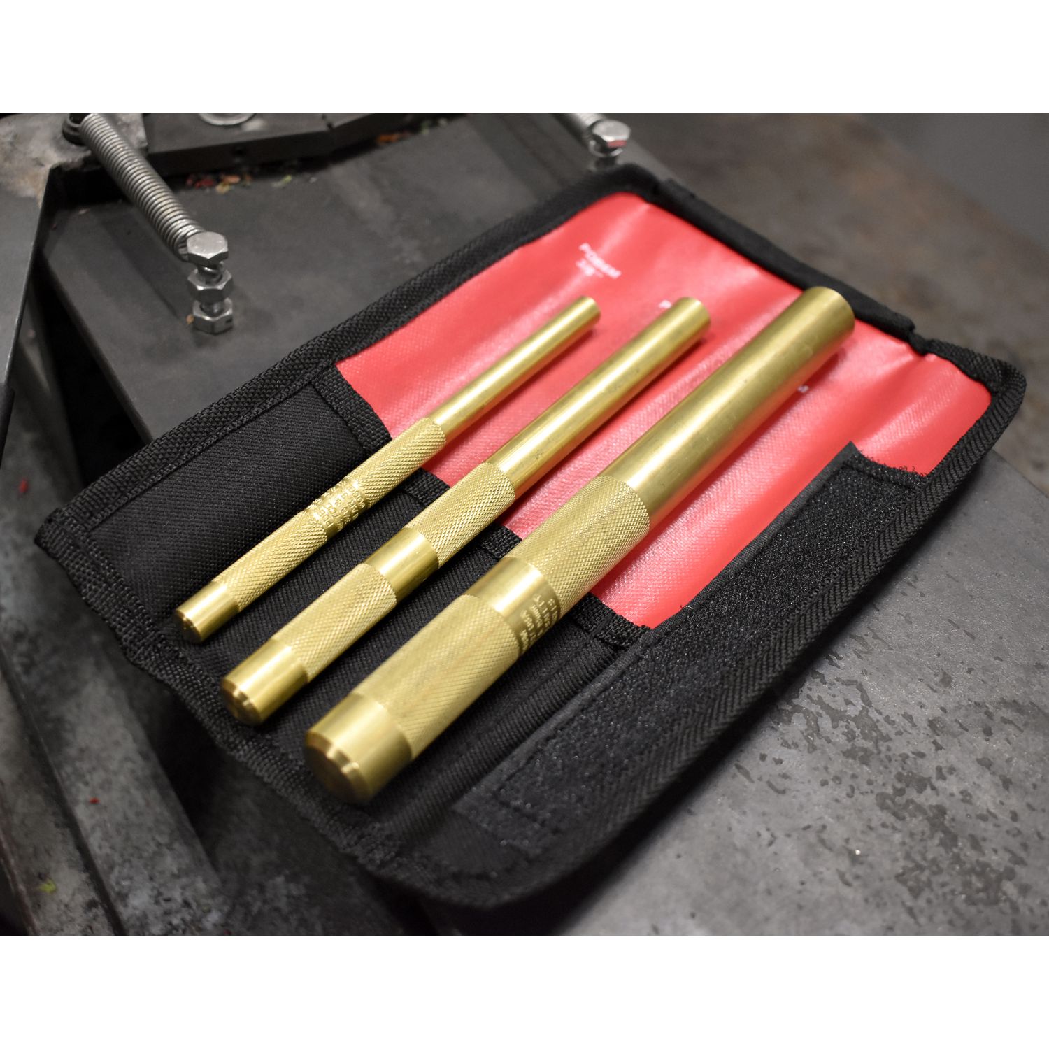 Keysco Tools 77767 Pin Punch Set,Length 8 In,Brass,4PC