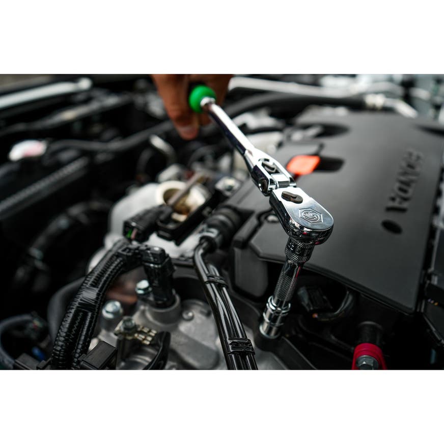 3/8" DRIVE 4 PIECE 12" EIGHTY8 TOOTH LOCKING FLEX RATCHET WITH CHROME EXTENSIONS 3", 6" AND 8