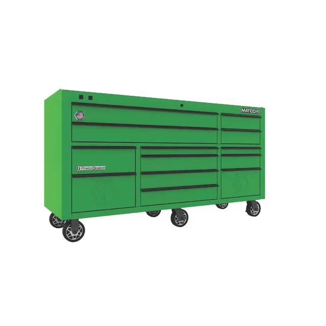 75" x 25" TRIPLE-BAY 2s SERIES TOOLBOX (SCREAMIN' GREEN™/BLACK)