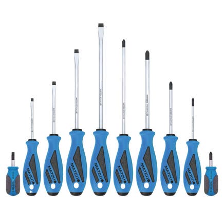 10 PIECE TOP TORQUE II™ SCREWDRIVER SET - BLUE
