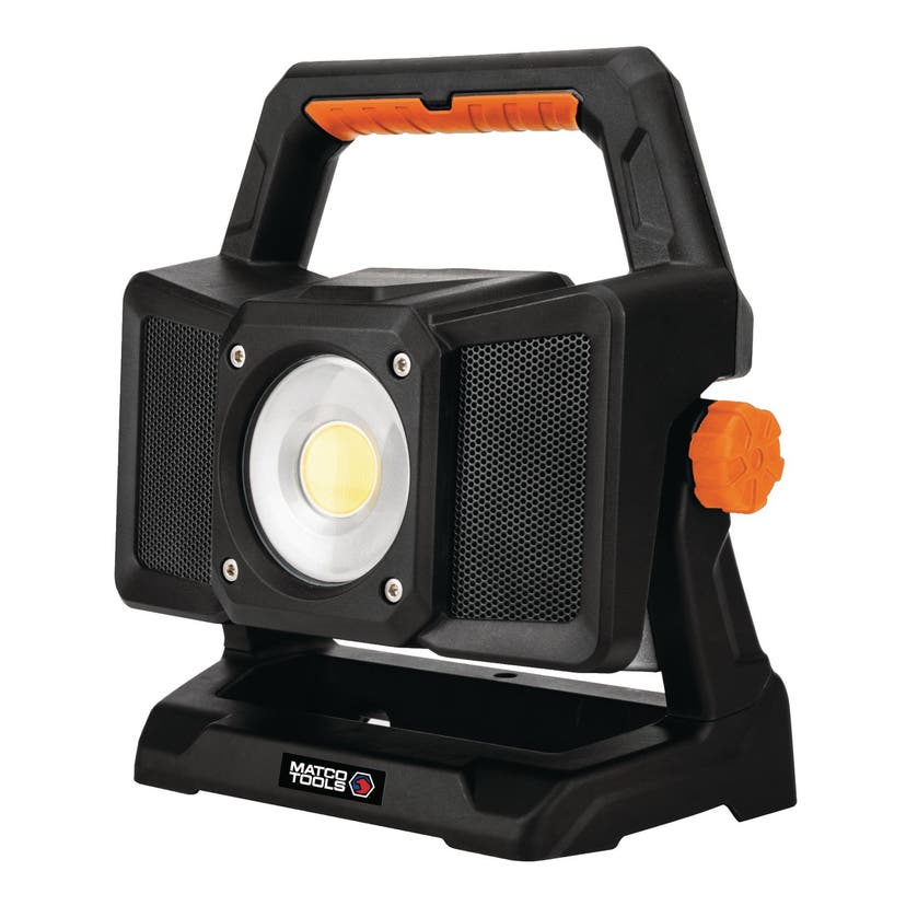 4,000 LUMENS BLUETOOTH SPEAKER RECHARGEABLE FLOODLIGHT MFLBS4 Matco Tools