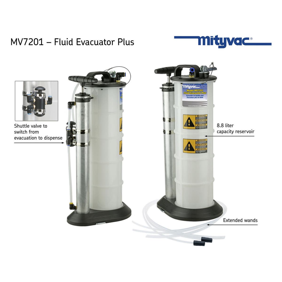 MITYVAC FLUID EVACUATOR PLUS (8.8 LITER) MV7201 Matco Tools