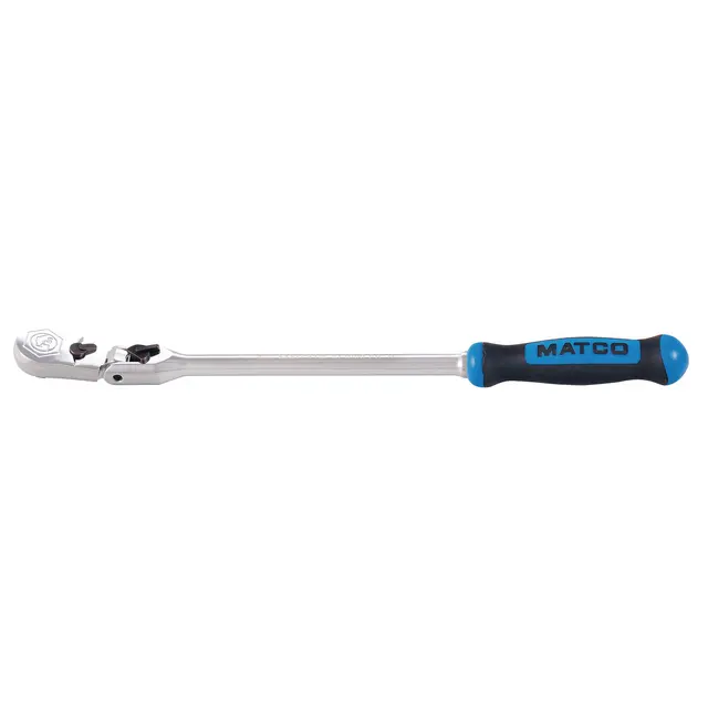 1/4" DRIVE 10-3/4" LONG LOCKING FLEX RATCHET WITH ERGO HANDLE - BLUE