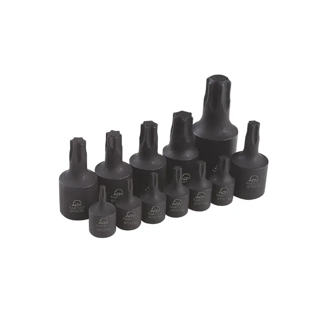 12 PIECE 1/4", 3/8", AND 1/2" DRIVE ADV TORX® BIT SOCKET SET