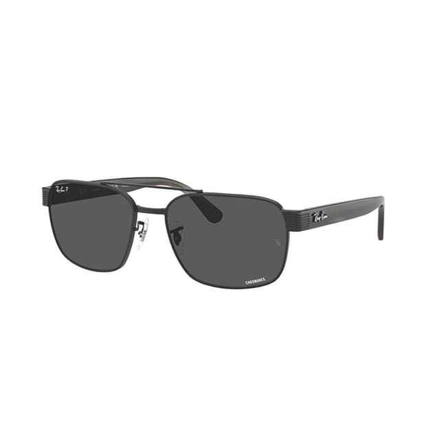 RAY-BAN RB3571CH 002/K861 BLACK WITH POLAR DARK GREY LENSES