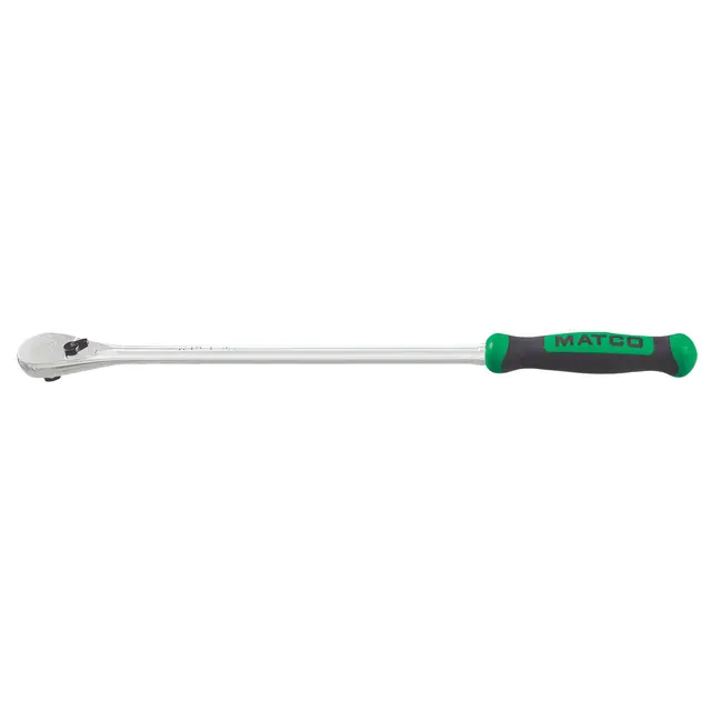 3/8" DRIVE 15-3/4" EIGHTY8 TOOTH FIXED RATCHET WITH ERGO HANDLE - GREEN