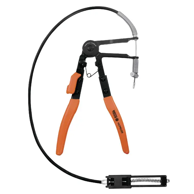 DUAL JAW RATCHETING HOSE CLAMP PLIERS - ORANGE