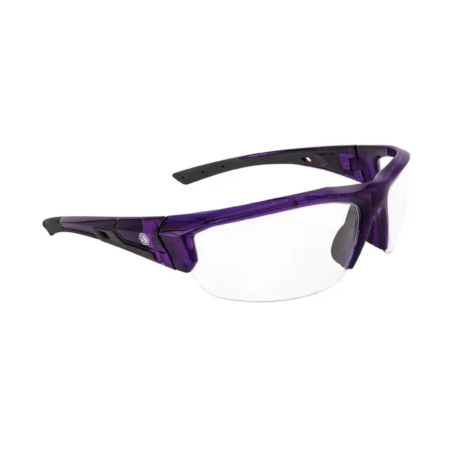 FORCEFLEX SAFETY GLASSES PURPLE MATCO HALF FRAME WITH CLEAR LENSES