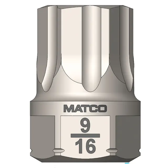 3/8" AND 17MM DUAL DRIVE SAE OPTI-GRIP HEX BIT 9/16"