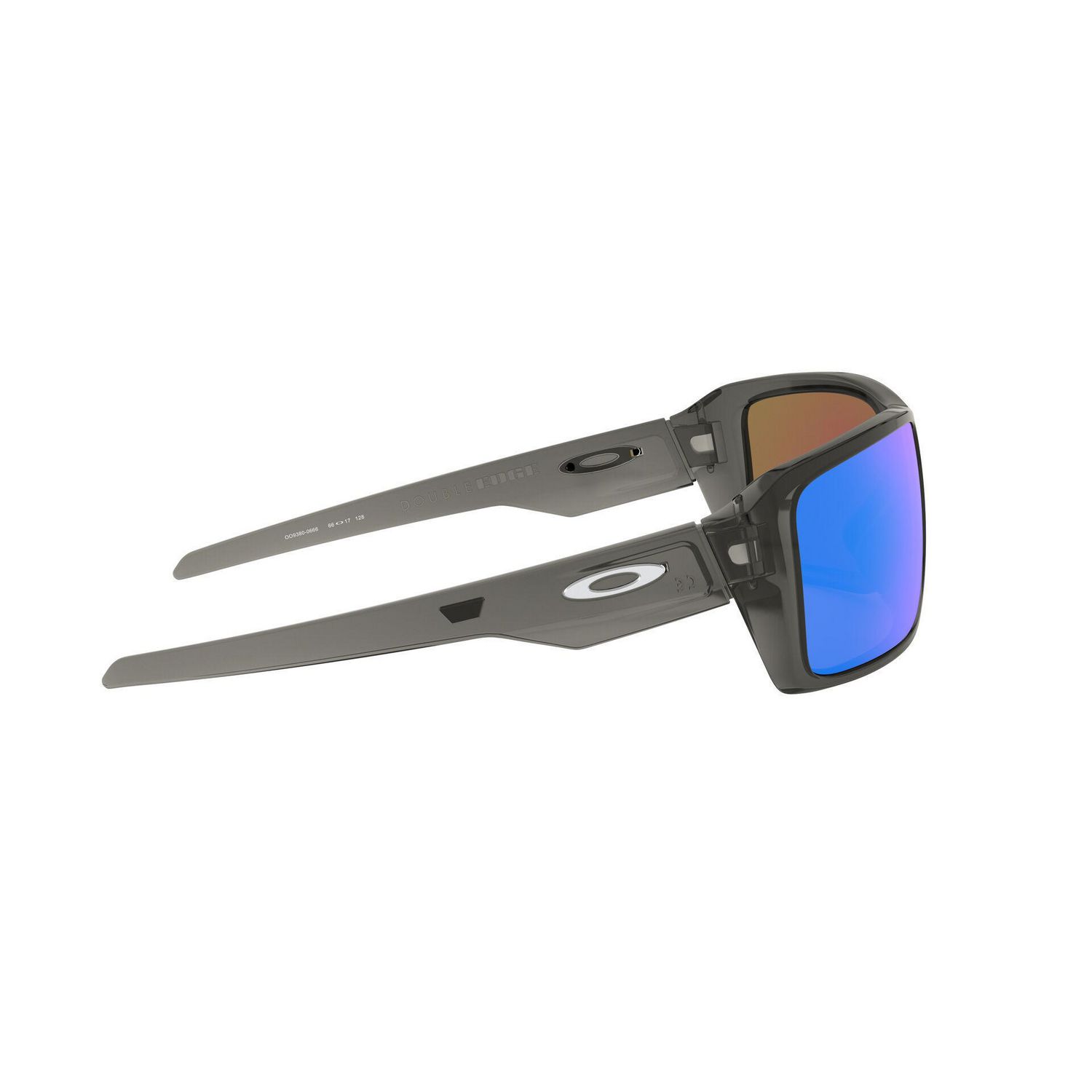 Double Edge Prizm Sapphire Polarized Lenses, Grey Smoke Frame Sunglasses